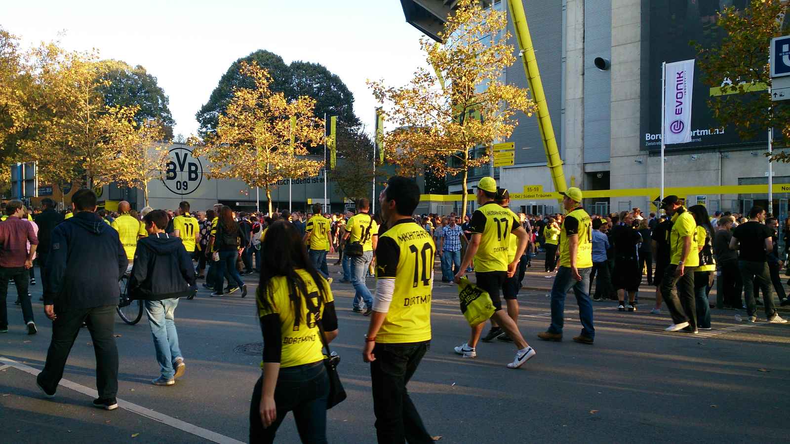 outside the stadium