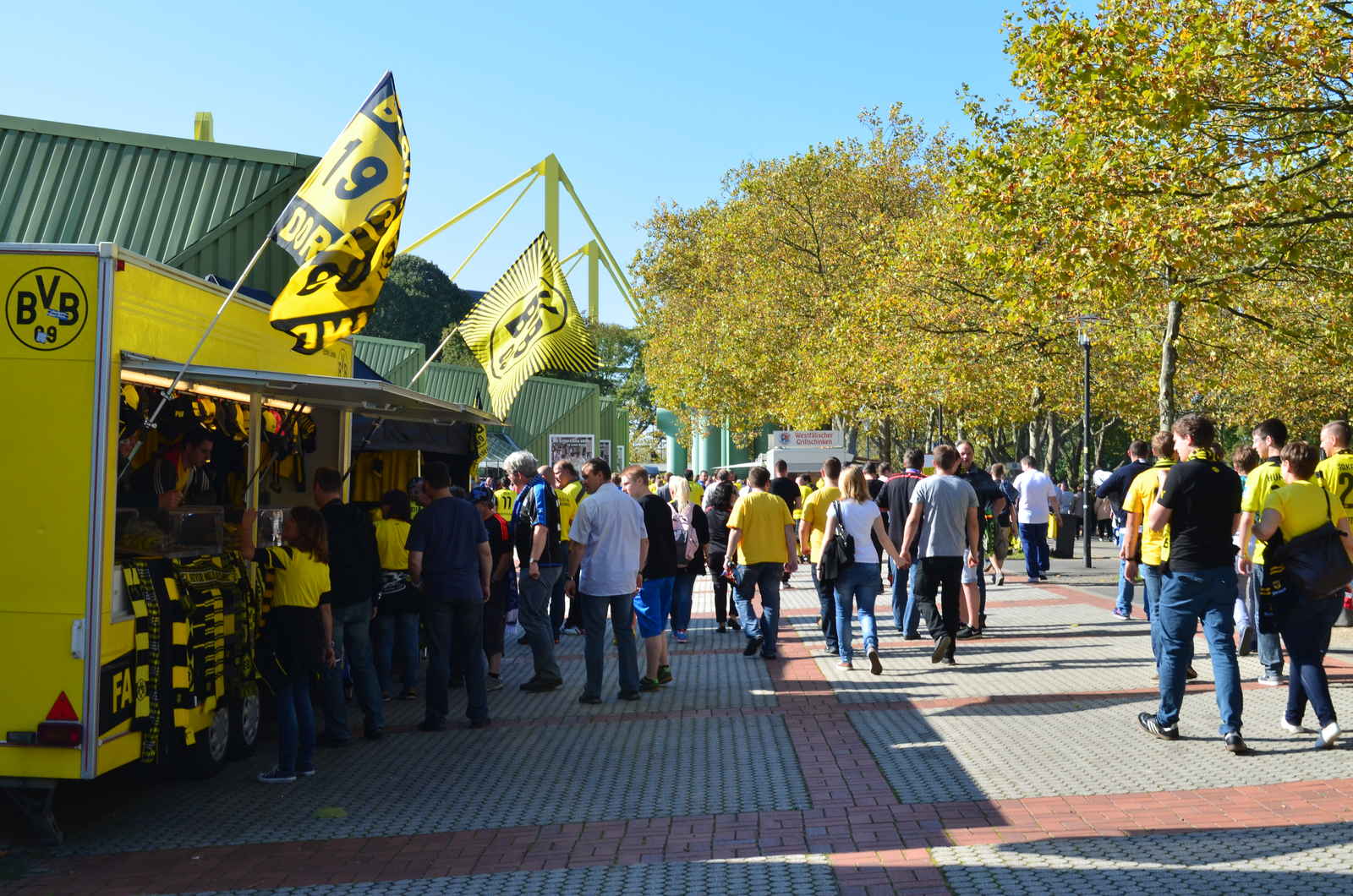 stores outside the stadium