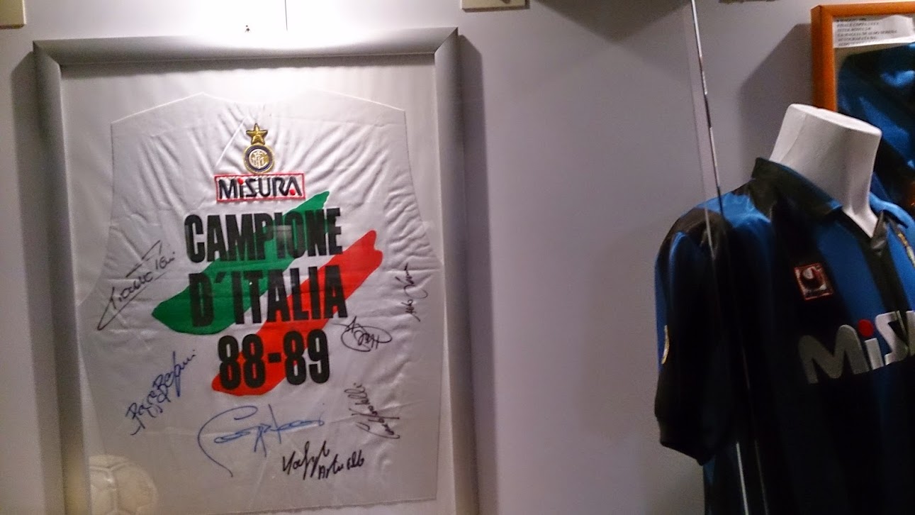 San Siro Museum - player shirts and memorabilia